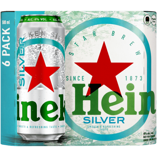 Heineken Silver Can 6 X 500ml