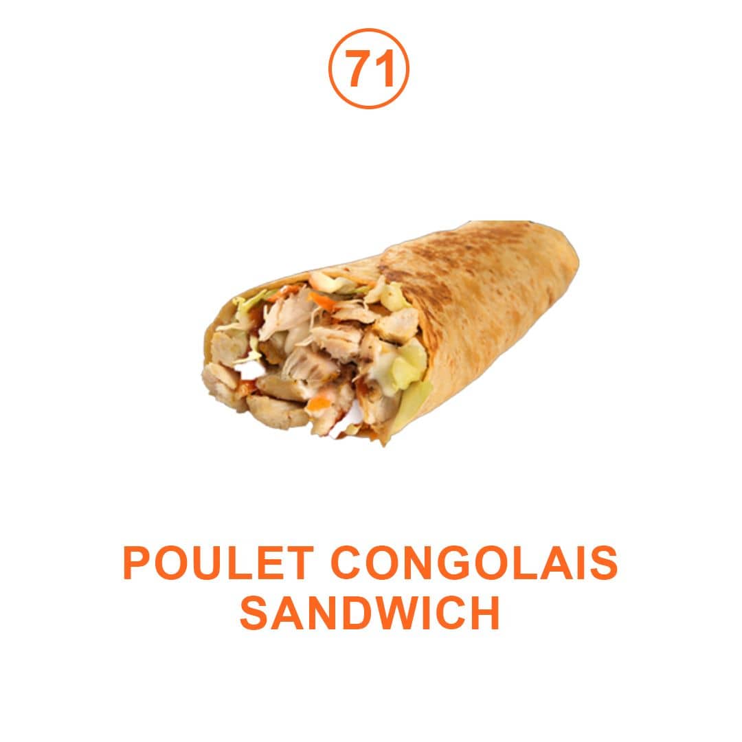 Viande congolais sandwich