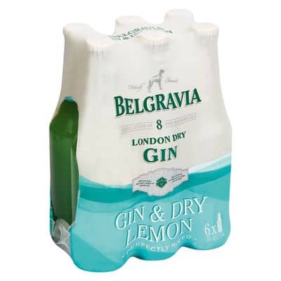 Belgravia Gin & Dry Lemon Nrb 6 X 275ml