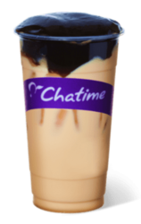 Grass Jelly Roasted Milk Tea image